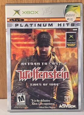 Wolfenstein Tides of War Platinum Hits Xbox CIB Complete